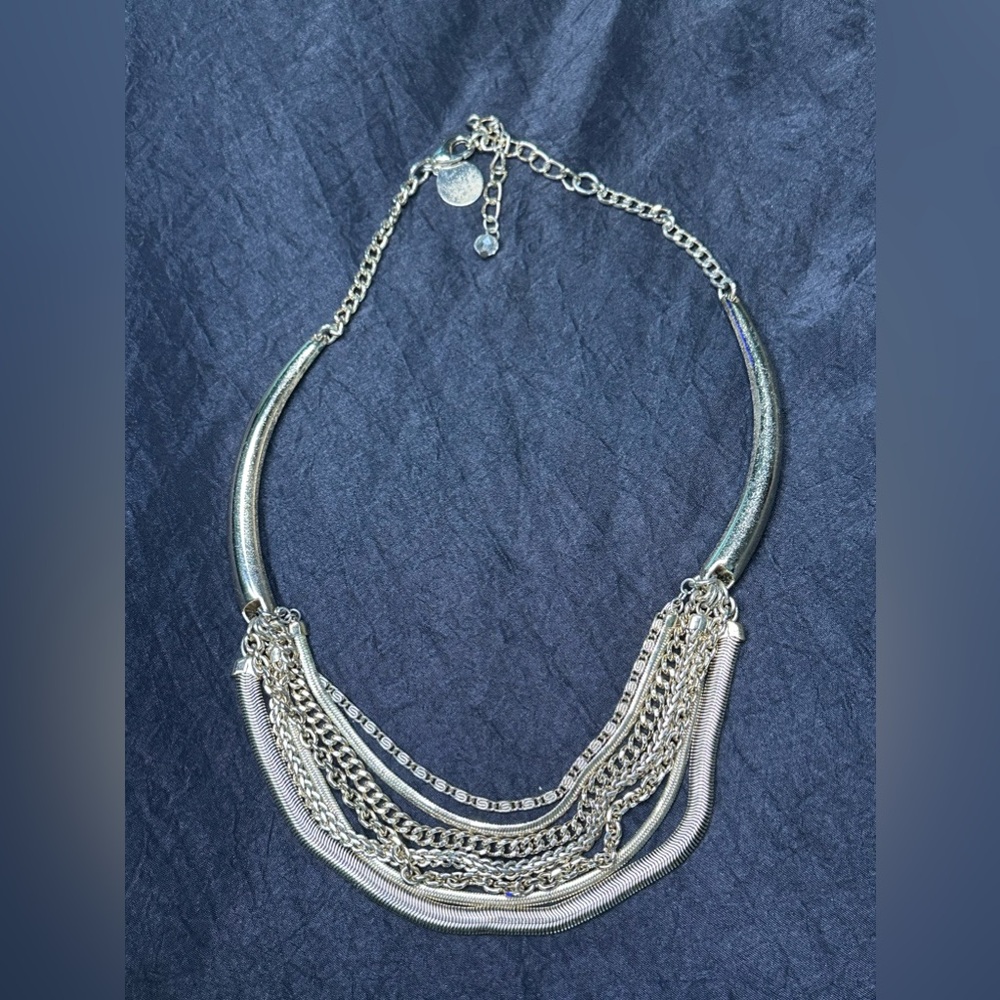 White House / Black Market gold and silver necklace—